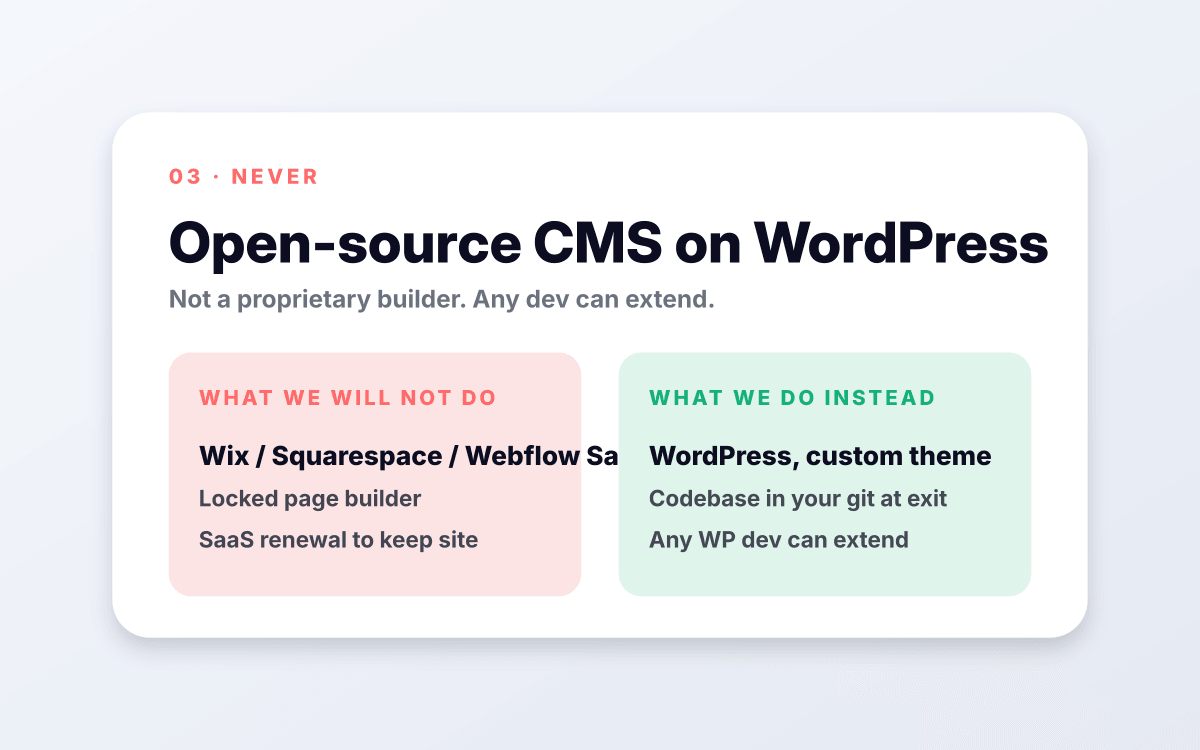 Open-source CMS on WordPress.