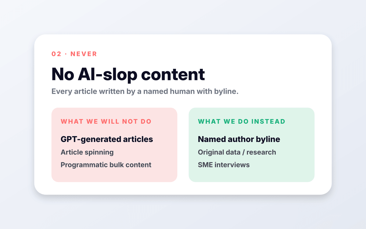 No AI-slop content.