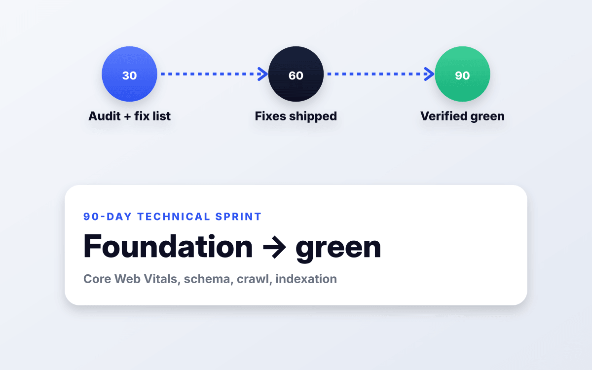 Technical foundation fixed in 90 days.