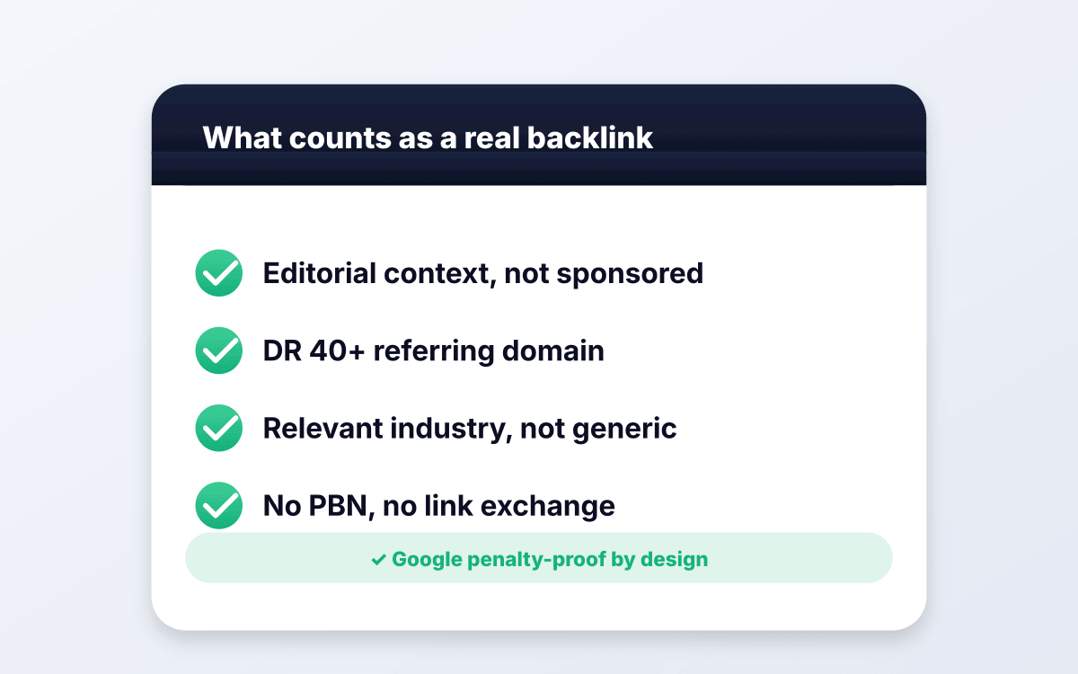 Digital PR earns backlinks that count.