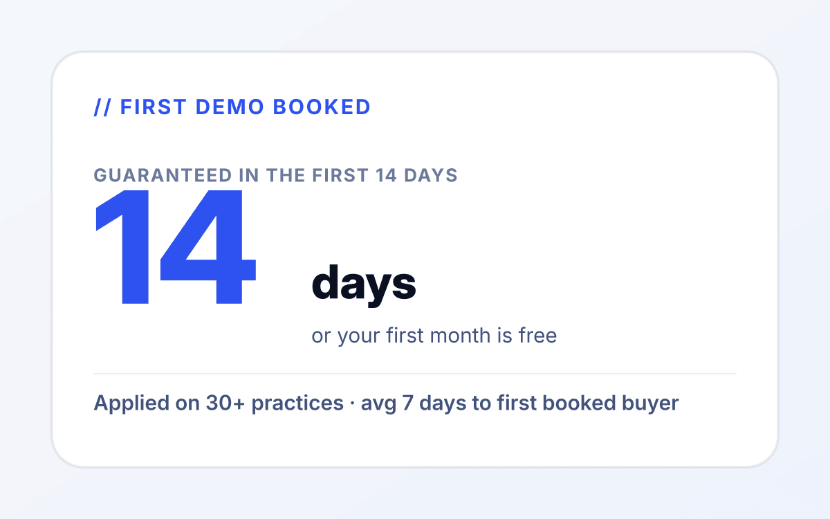 B2B SaaS ppc outcome 2 mockup: Same-day conversion flow. for B2B SaaS services tied to demo booked.