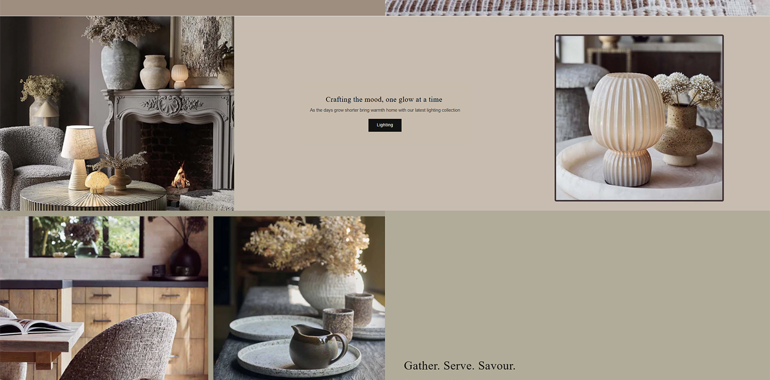 Cozy living room featuring stylish decor elements, including a textured gray sofa, a decorative table with a unique lamp, and a modern fireplace. The scene highlights a warm and inviting atmosphere, complemented by elegant vases and natural accents, perfect for showcasing contemporary home design and lighting solutions.