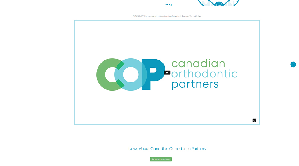 Logo of Canadian Orthodontic Partners featuring the letters 