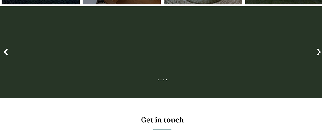 Image collage featuring various serene landscapes and nature scenes, showcasing tranquil waters, lush greenery, and subtle textures. Includes a call-to-action section encouraging visitors to get in touch for more information.