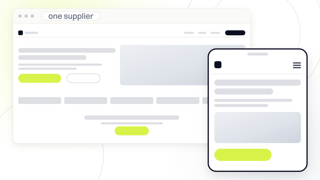 Search engine optimization companies. A finished site in browser chrome with a phone build in front of it, a photographic hero, a logo strip and a lime call to action.
