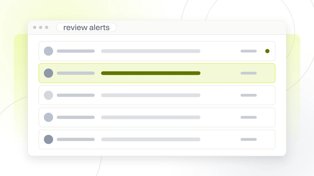 Respond to Negative Reviews Dentist. An inbox window listing five review alert messages, the live one highlighted.