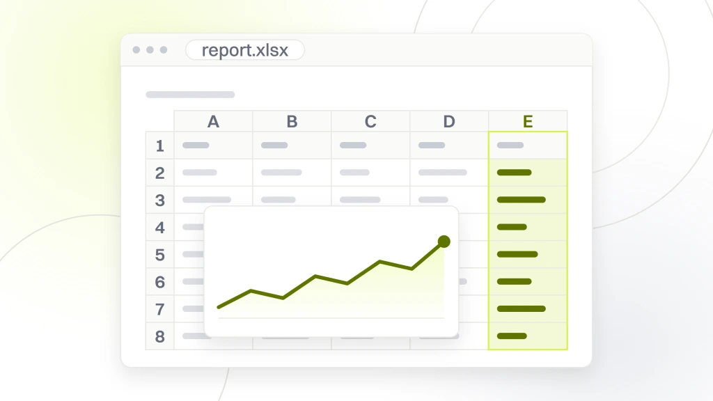 Best SaaS SEO Agencies. A spreadsheet window showing a five column scoring grid of seven rows with a chart object over the cells.