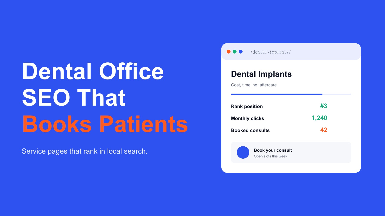 Turn Dental Office SEO Into Booked Consults