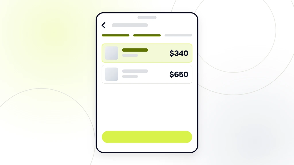 A handset stopped on the cart step of a checkout, showing two lines priced 340 dollars and 650 dollars with the first highlighted, from a guide to luxury Beauty Marketing Agencies.