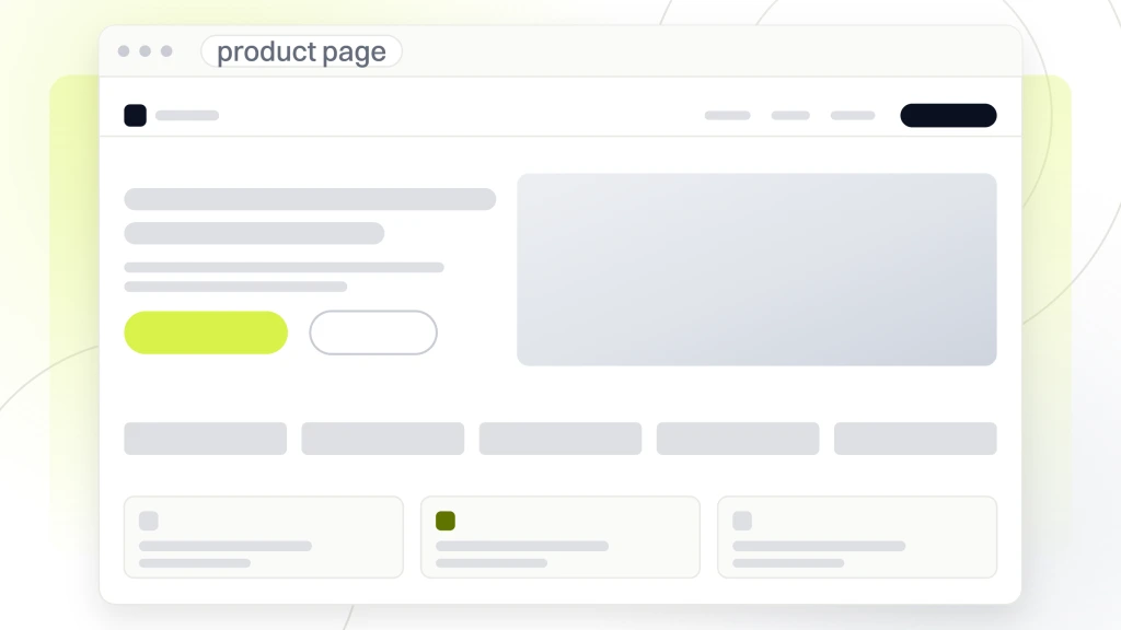 Website Design Best Practices for RFQs. A manufacturer product page in browser chrome showing navigation, a photographic hero, a strip of certification marks and a row of product cards.