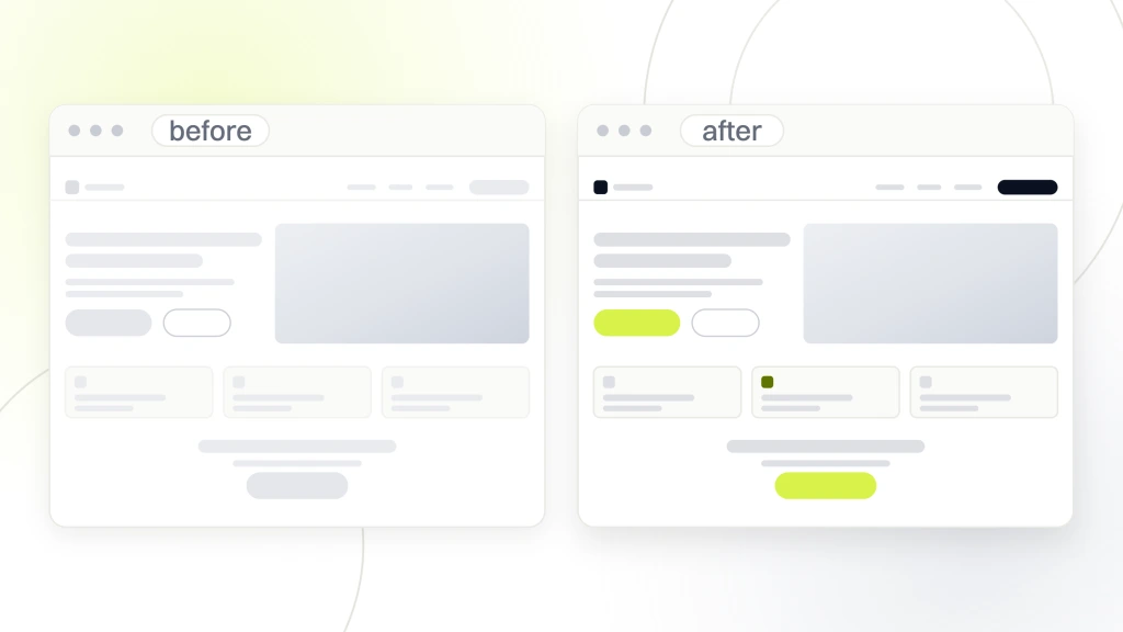 Two browser windows, the smaller older practice site behind and the rebuilt site in front at full size, showing navigation, hero, cards and a call to action, from a guide to sedation Dentistry Marketing.