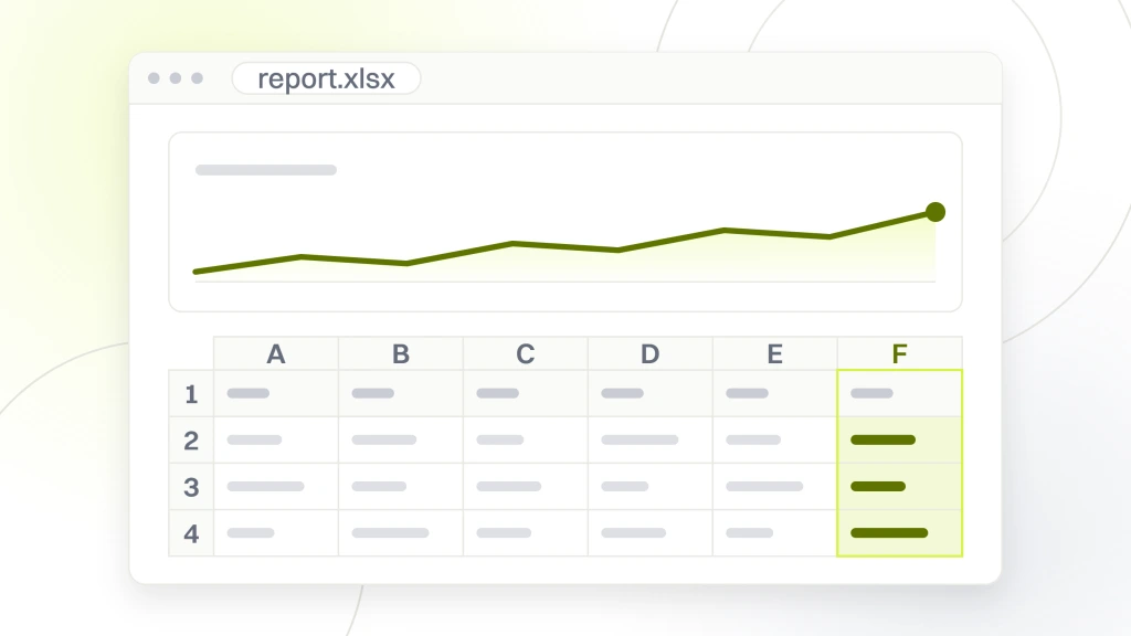 Best marketing agency for optometrists. A spreadsheet window with a chart across the top and the six column table of weekly rows beneath it.