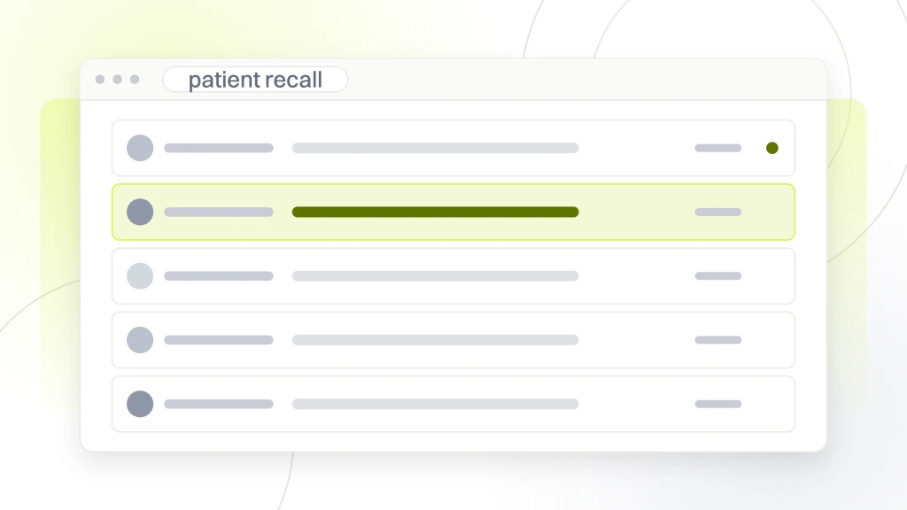 Marketing Tools for Chiropractors. An inbox window with five patient recall messages listed, one unread and pulled forward, the view an email tool produces for a practice.