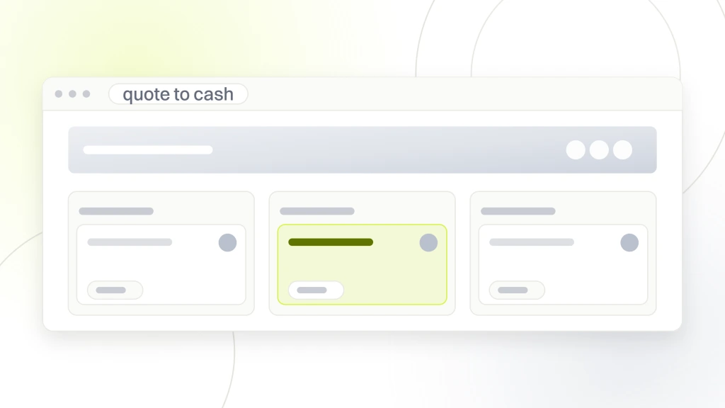 A CRM board in a window with three stage columns headed quote request, configuration and pricing, and approval workflow, one card in the middle column highlighted, from a guide to B2B Ecommerce Marketing Strategies.
