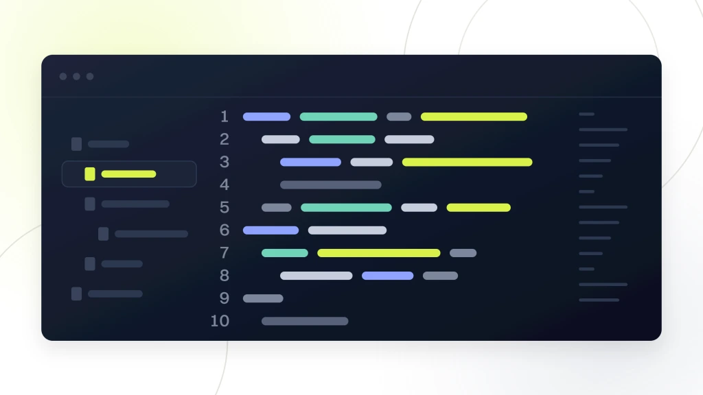 A dark syntax pane showing eight lines of configuration with its line numbers down the gutter, from a guide to pet Website Maintenance.