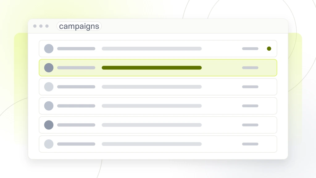 A mail client window listing six campaign sends, one unread and one highlighted as the send being described, from a guide to SMS Marketing for Ecommerce.