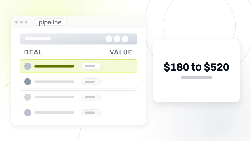 A deal list of four rows beside a panel reading $180 to $520 cost per booked consult, from a guide to professional Services Marketing Strategy.