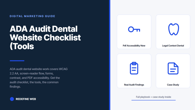 ADA Audit Dental Website Checklist (Tools + WCAG Fixes)