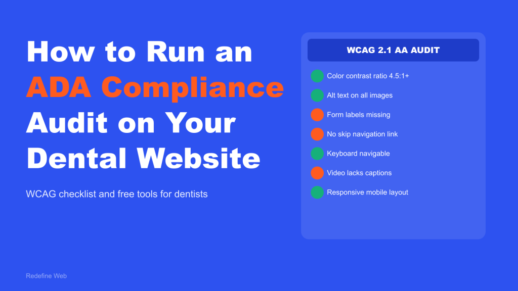 How to Run an ADA Compliance Audit on Your Dental Website