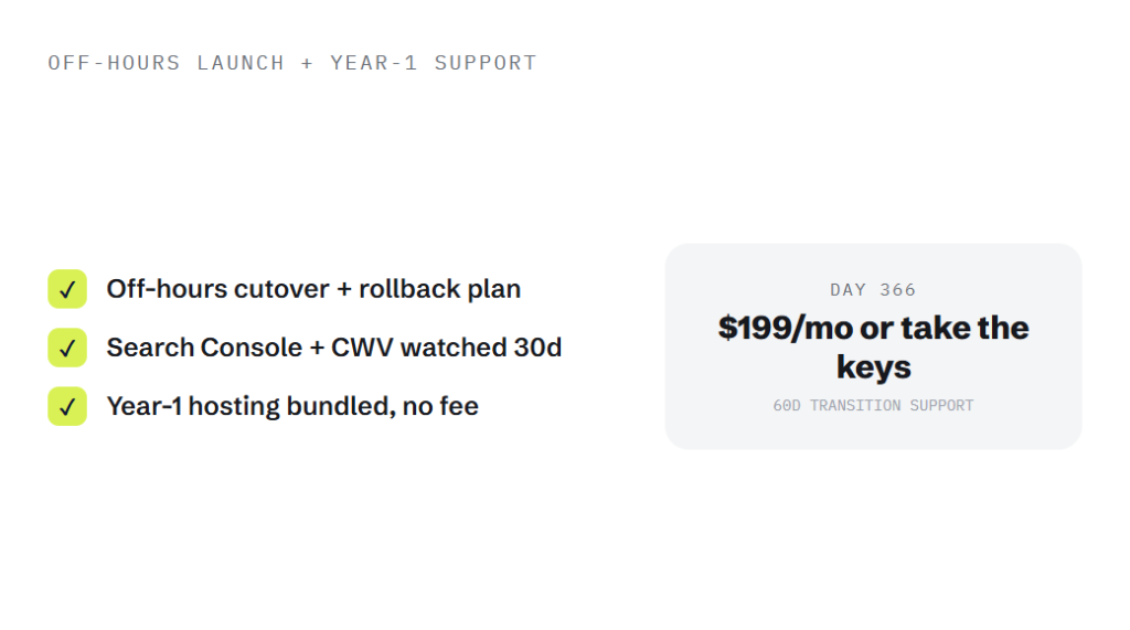 affordable website design packages deliverable panel visualizing scope of work