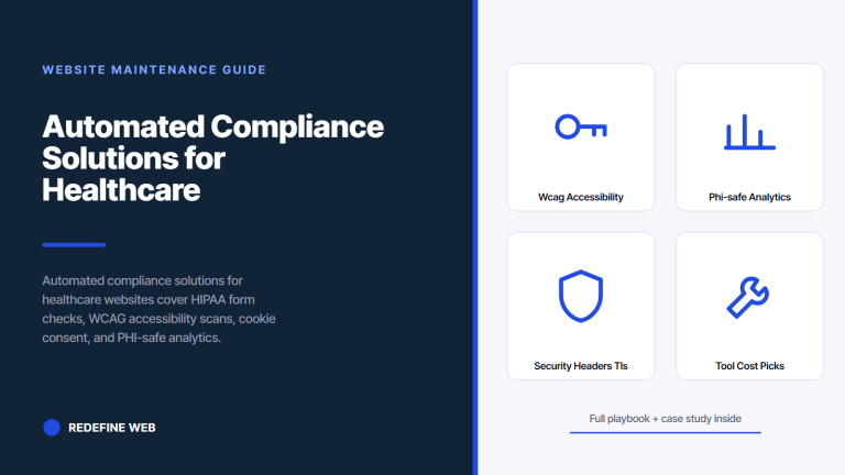 Automated Compliance Solutions for Healthcare Websites