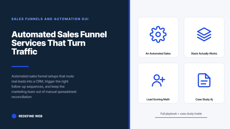 Automated Sales Funnel Services That Turn Traffic Into Booked Calls