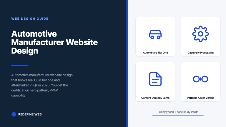 Automotive Manufacturer Website Design That Books OEM RFQs