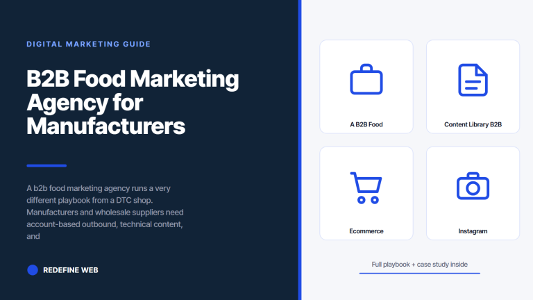 B2B Food Marketing Agency for Manufacturers and Wholesale Suppliers