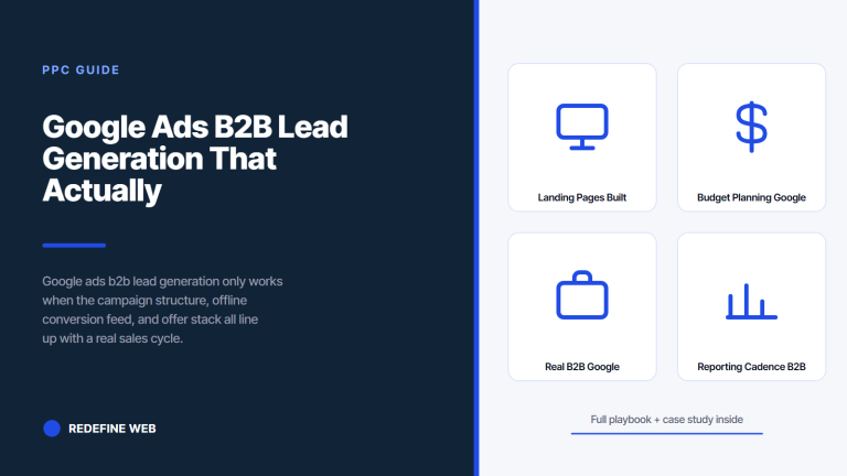 Google Ads B2B Lead Generation That Actually Books Sales Calls