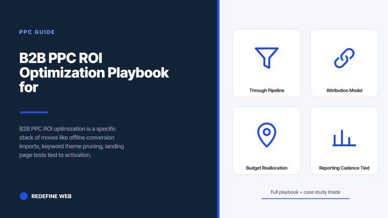 B2B PPC ROI Optimization Playbook for Pipeline Quality