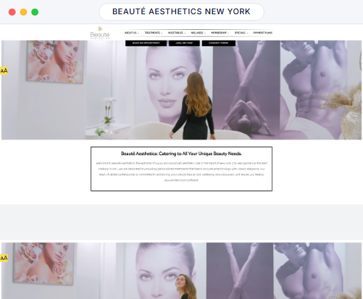 Beaute Aesthetics New York case study hero