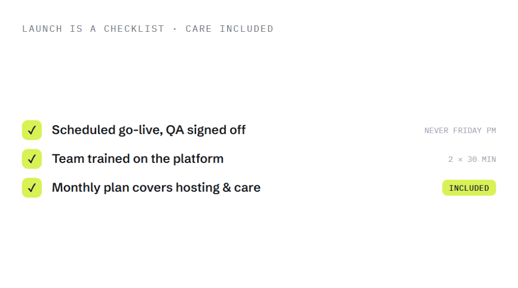 beauty skincare web design deliverable panel visualizing scope of work