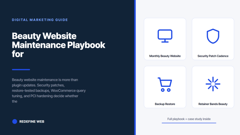 Beauty Website Maintenance Playbook for DTC Brands and Clinics