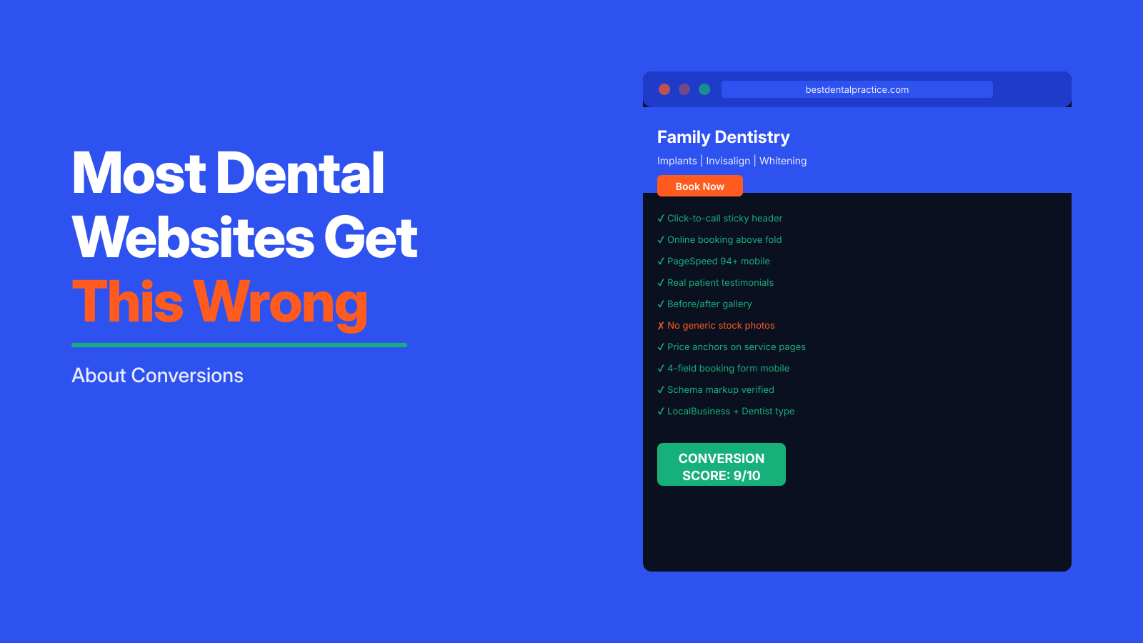Most Dental Websites Get This Wrong About Conversions