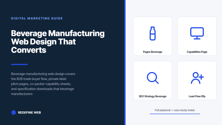 Beverage Manufacturing Web Design That Converts B2B Buyers