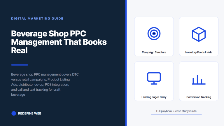 Beverage Shop PPC Management That Books Real DTC and Retail Orders