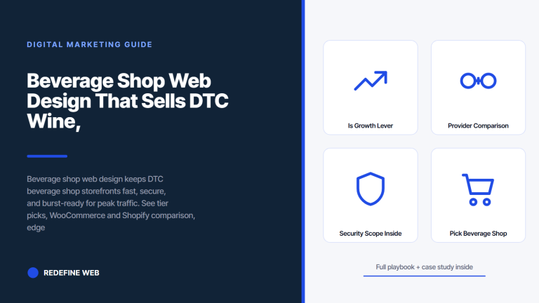 Beverage Shop Web Design That Sells DTC Wine, RTD, and Craft Bottles