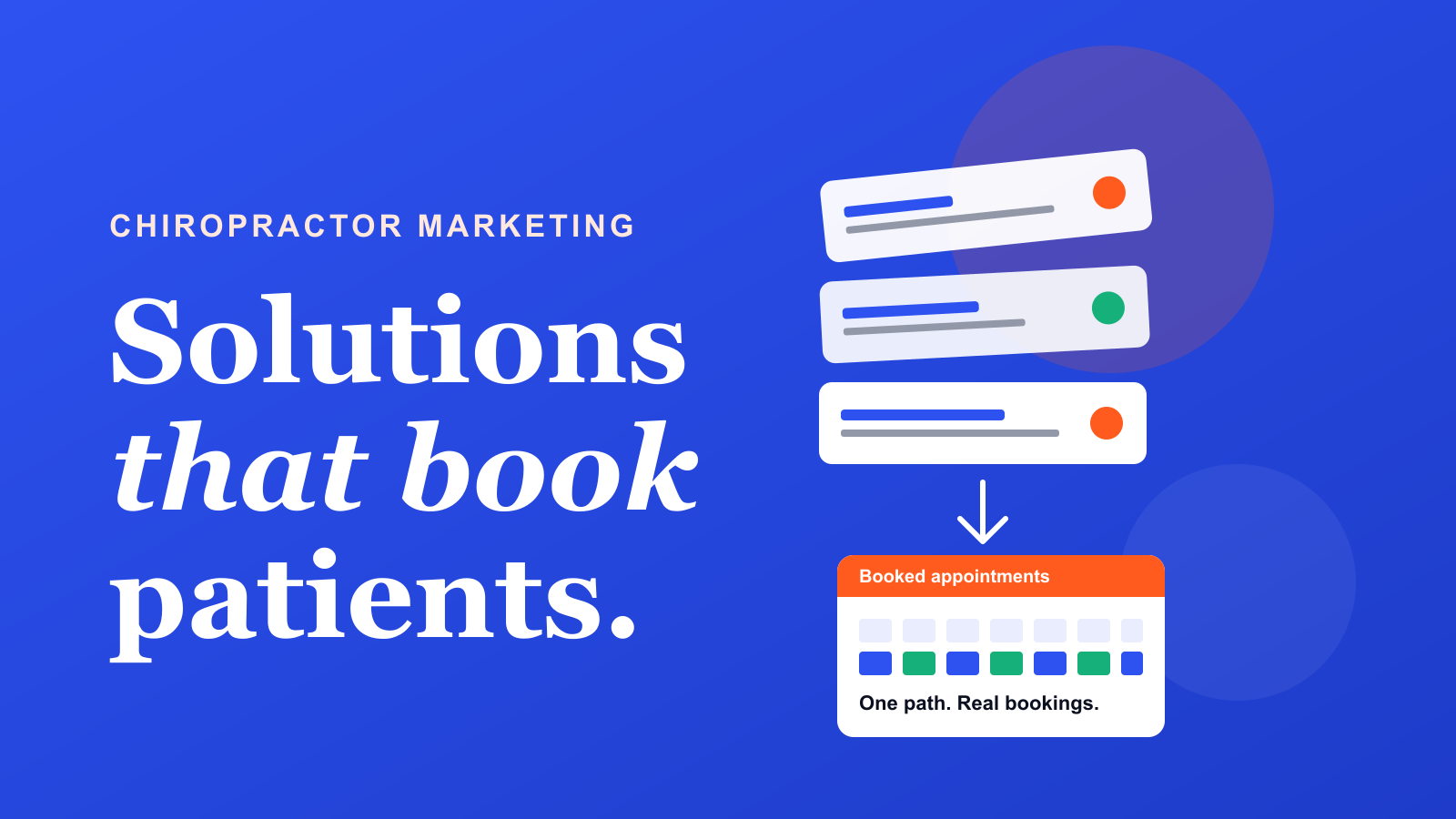 Why Chiropractor Marketing Solutions Fail Without a Booking Path