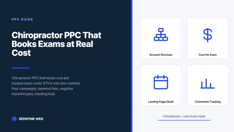 Chiropractor PPC That Books Exams at Real Cost