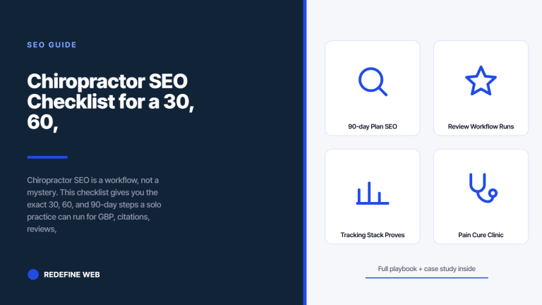 Chiropractor SEO Checklist for a 30, 60, and 90-Day Plan