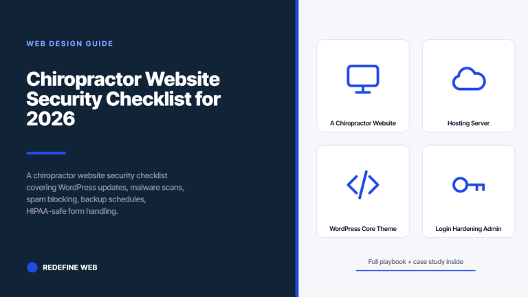 Chiropractor Website Security Checklist for 2026