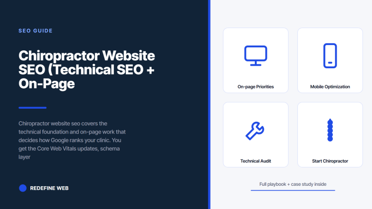 Chiropractor Website SEO (Technical SEO + On-Page Priorities)