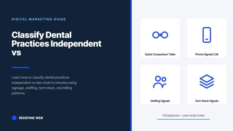Classify Dental Practices Independent vs DSO Chain in Minutes