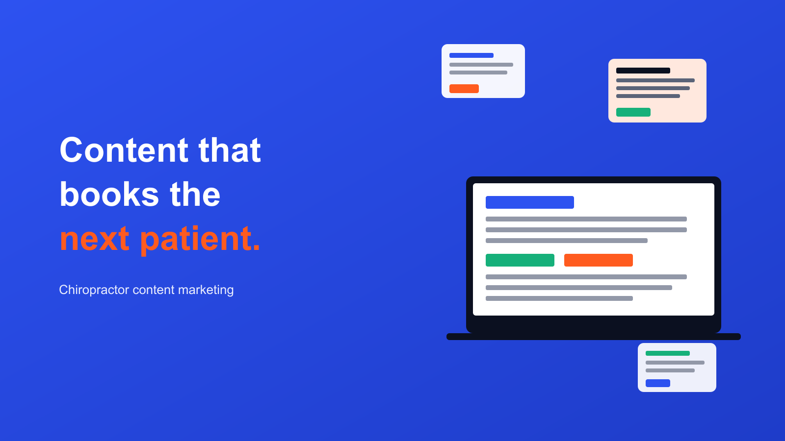 Content marketing for chiropractors condition topic map
