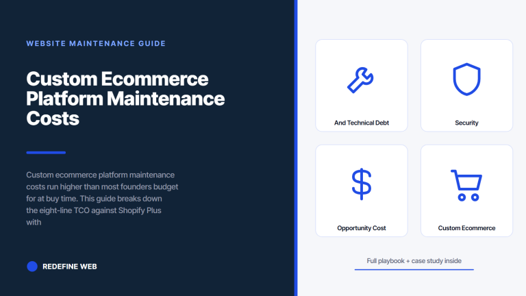 Custom Ecommerce Platform Maintenance Costs vs Shopify TCO