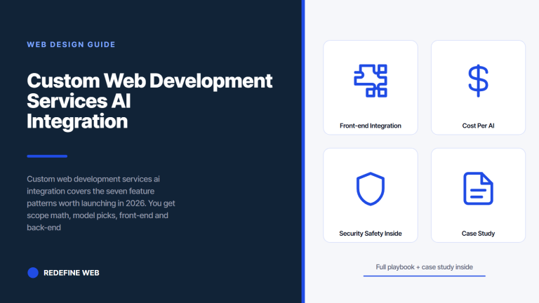 Custom Web Development Services AI Integration for Real Product Teams