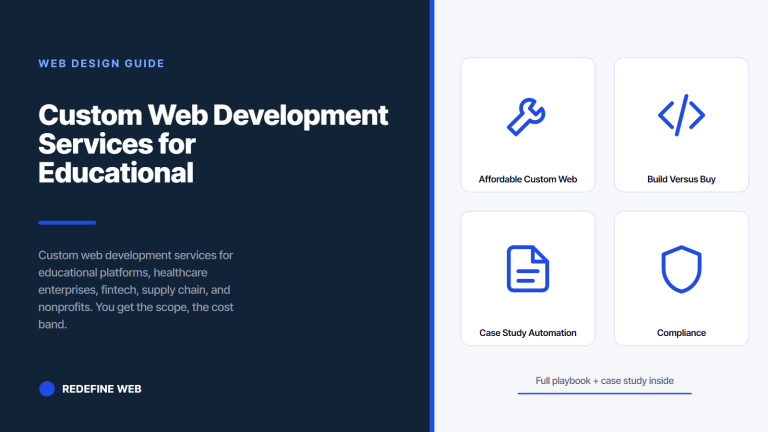 Custom Web Development Services for Educational Platforms and Other Verticals