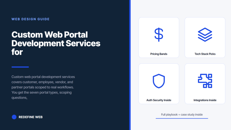 Custom Web Portal Development Services for Real Business Workflows