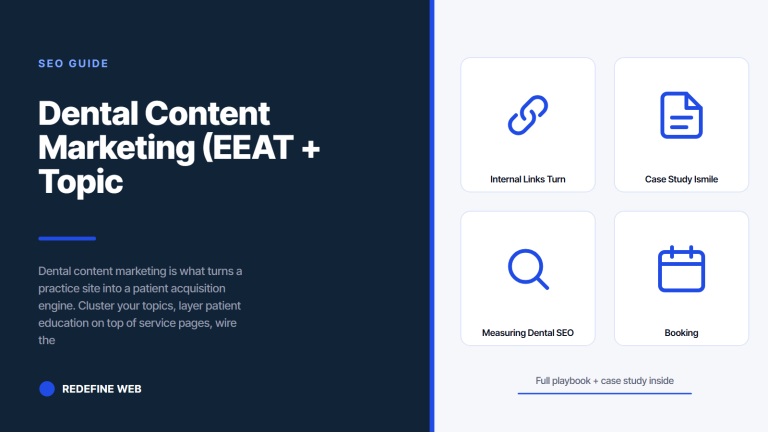 Dental Content Marketing (EEAT + Topic Clusters)
