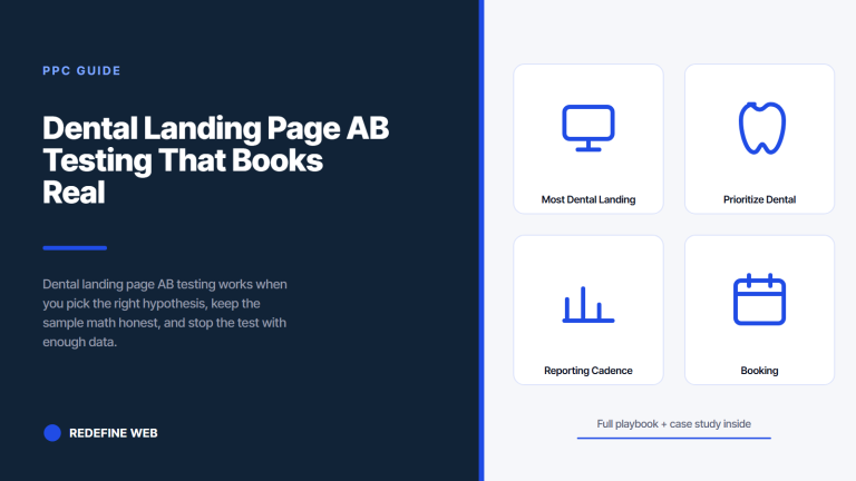 Dental Landing Page AB Testing That Books Real Patients